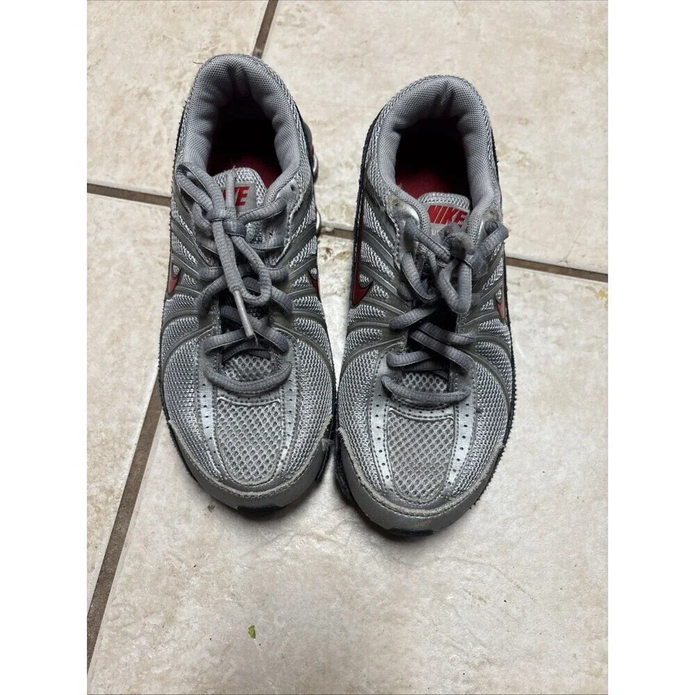 Vintage Y2k Nike Shox Turbo VII Shoes Youth 3.5 Gray Red Running Sneakers boys